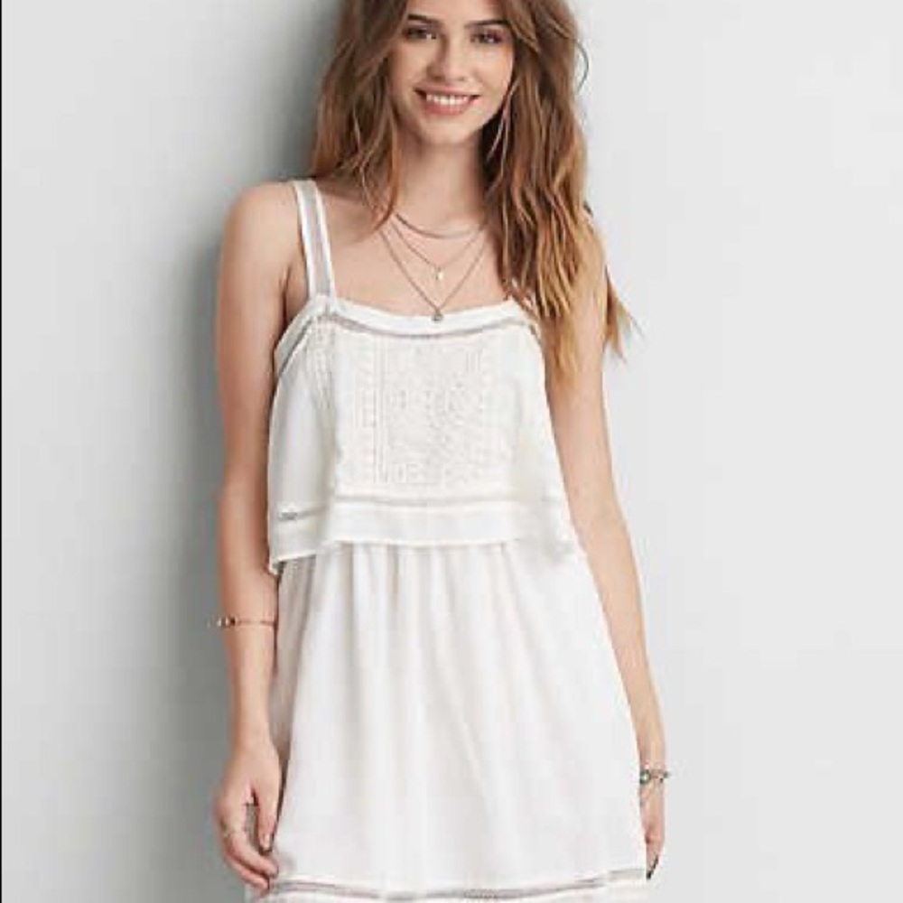 America Eagle Lace Overlay Dress